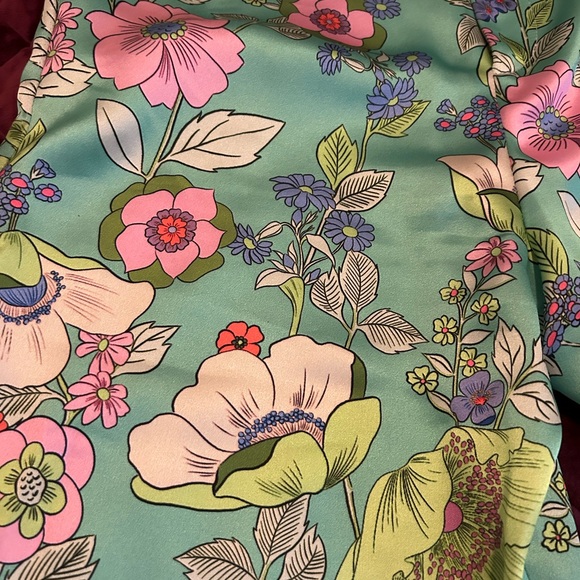 Zara Silk Floral High-Waisted Pants - Picture 9 of 10